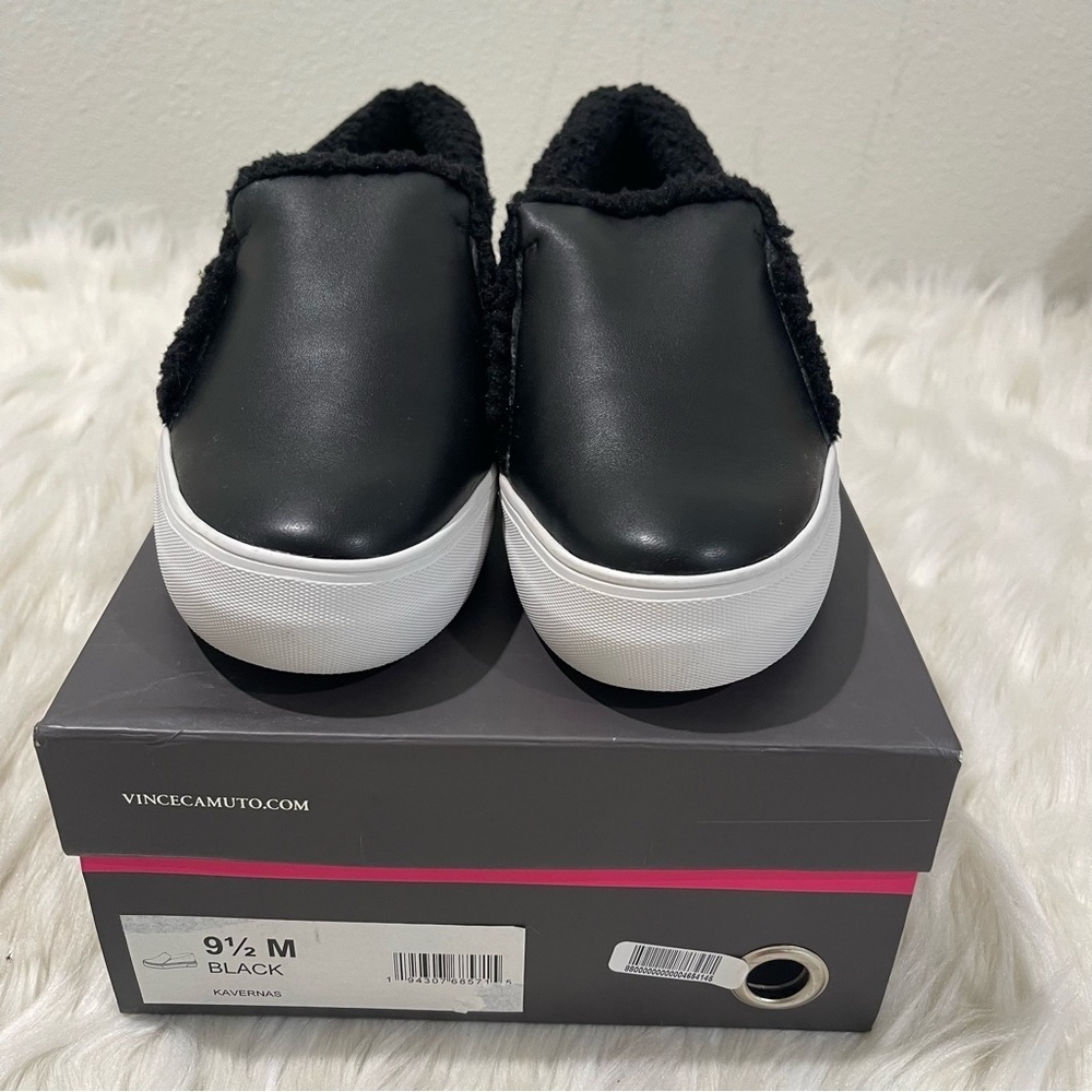 Women’s Vince Camuto Kavernas Black Leather Platform Shoes Size 9.5 US! - Picture 2 of 10